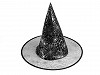 Sombrero de bruja para carnaval o fiesta - telaraña, calavera, murciélago