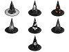 Karneval-Hexenhut – Spinngewebe, Totenkopf, Fledermaus, Kürbis, Zauberin