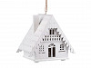 Light Up Wooden House, Hanging Decoration 