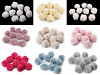 Pompon en fourrure avec boucle, Ø 3,5 cm