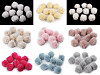 Pompon en fourrure avec boucle, Ø 3,5 cm
