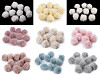 Pompon en fourrure avec boucle, Ø 3,5 cm