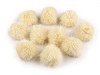 Pompon en fourrure avec boucle, Ø 3,5 cm