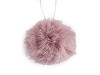 Pompon en fourrure avec boucle, Ø 3,5 cm