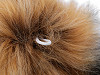 Pompón de pelo con lazo Ø13 cm
