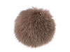 Pon-pon, in pelliccia, con fibbia, dimensioni: Ø 14 cm
