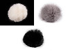 Fur Pom Pom with Loop Ø12 cm and 14 cm