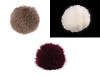 Pompon futerkowy z pętelką Ø12 cm i 14 cm 