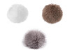 Pompon din blană cu buclă Ø12 cm, 14 cm