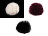 Pompon din blană cu buclă Ø12 cm, 14 cm