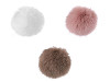 Fur Pom Pom with Loop Ø12 cm and 14 cm