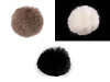 Pompon en fourrure avec boucle, Ø 12 et 14 cm