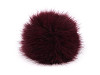 Pompon en fourrure avec boucle, Ø 12 et 14 cm