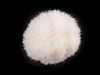 Pompon, in pelliccia, con fibbia, dimensioni: Ø 12 e 14 cm