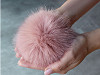 Pompon en fourrure avec boucle, Ø 12 et 14 cm