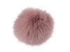 Fur Pom Pom with Loop Ø12 cm and 14 cm