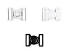 Plastic Swimwear Fastener Buckle / Bikini Bra Clip, width 16 mm