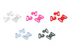 Plastic Swimwear Fastener Buckle / Bikini Bra Clip, width 17 mm 