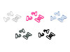 Plastic Swimwear Fastener Buckle / Bikini Bra Clip, width 17 mm 