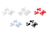 Plastic Swimwear Fastener Buckle / Bikini Bra Clip, width 17 mm 