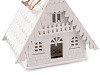 Light Up Wooden House, Hanging Decoration, 2nd quality