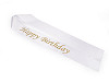 Lakodalmi szatén serpa Happy Birthday szélessége 9,5 cm