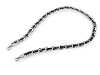 Eco Leather Strap with Chain and Carabiner Hooks, width 2 cm