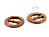 Wooden Clip / Buckle for clothes and macrame, Ø50 mm