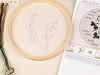 Embroidery Kit with a pre-printed motif, plants, grasses