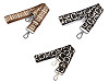 Asas/correa para bolso con mosquetones, ancho 3,8 cm