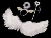 Conjunto de carnaval: ángel, alas con plumas
