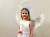 Conjunto de carnaval: ángel, alas con plumas