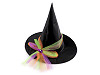 Karnevalový klobúk s tylovou mašľou - čarodejnica