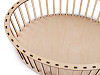 Dřevěný polotovar / konstrukce na vyplétaný košík ovál 20x30 cm