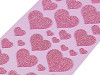 Láminas de espuma Moosgummi para manualidades autoadhesivas, corazones con purpurina, varios tamaños