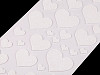 Self-adhesive Foam Rubber Moosgummi Hearts with Glitter - mix of sizes