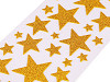 Self-adhesive foam rubber Moosgummi stars with glitter - mix of sizes