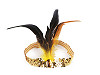 Diadema retro con lentejuelas y plumas para carnaval