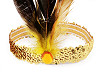 Diadema retro con lentejuelas y plumas para carnaval