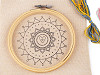 Embroidery kit with pre-printed motif, mandala