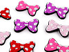 Silicone bow 3D to glue on, mix of colors