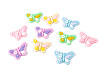 Silicone butterfly 3D to glue on, mix of colors
