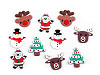 Décorations de Noël en silicone 3D à coller, assortiment