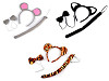 Karnevalová sada - kočka, dalmatin, myška, tygr
