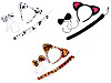 Set de carnaval - pisică, dalmatin, șoarece, tigru