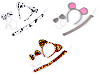 Ensemble de carnaval - chat, dalmatien, souris, tigre