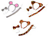 Conjunto de carnaval: gato, dálmata, ratón, tigre