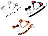 Ensemble de carnaval - chat, dalmatien, souris, tigre