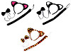 Carnival Set - cat, dalmatian, mouse, tiger