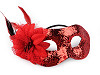 Karnevals-Augenmaske mit Federn